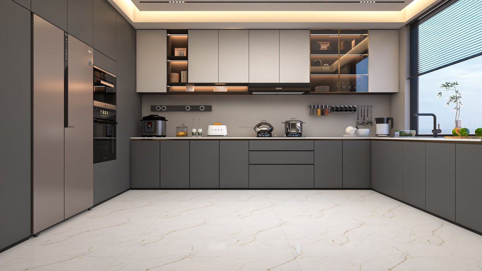 Burj Quaid fitted kitchen with premium appliances